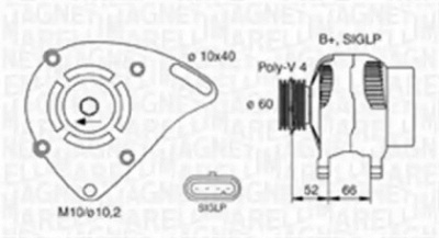 MAGNETI MARELLI 063730022010 -  Генератор